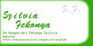 szilvia fekonya business card